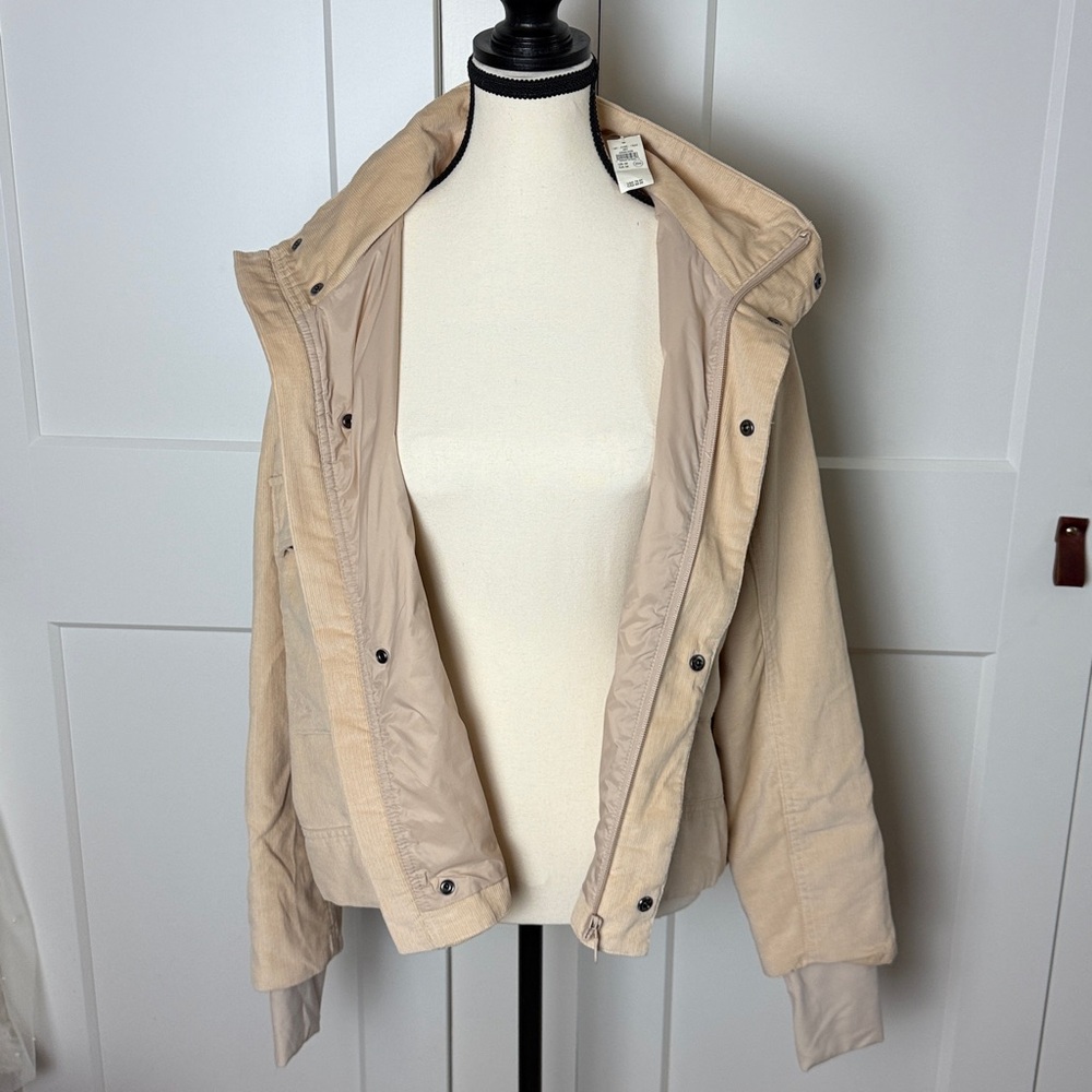 NWT OFFLINE By Aerie Cropped Corduroy Jacket full zip oversized crop medium